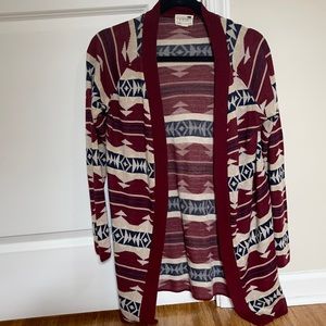 LA Hearts - patterned cardigan - medium